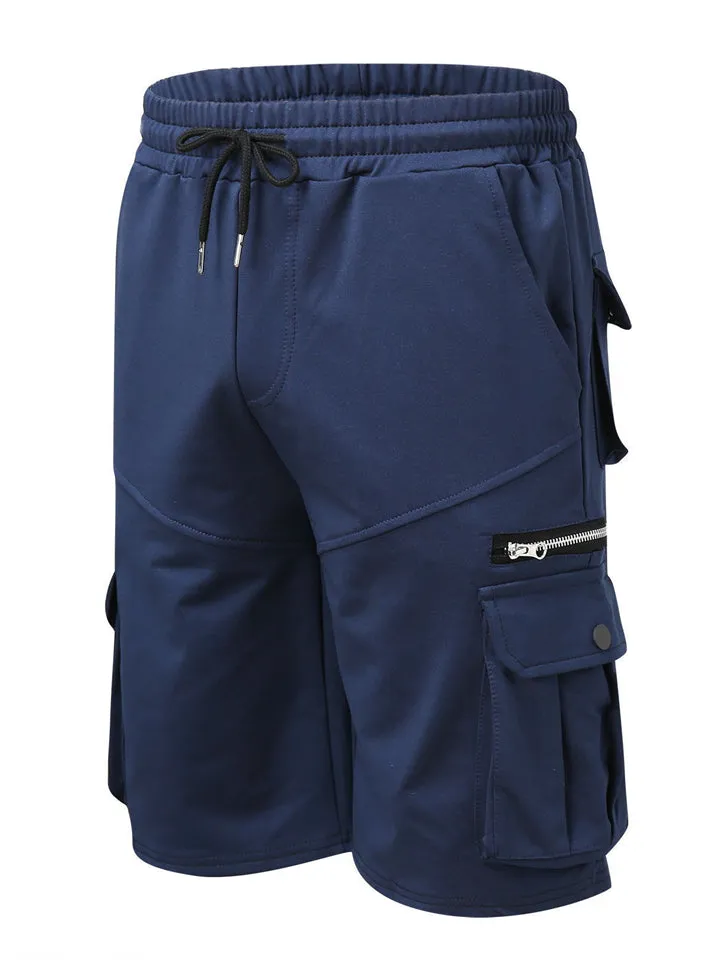 Men's Cotton Blend Plus Size Casual Knee Length Shorts in Summer