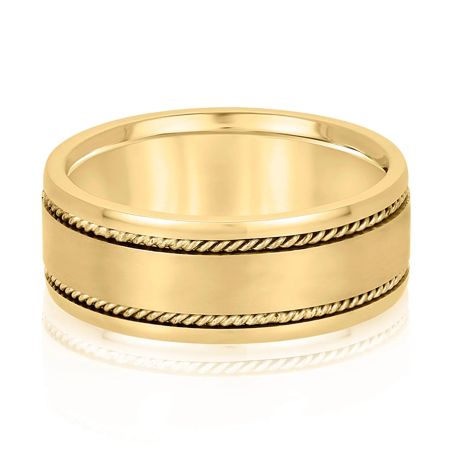 Men's Double Line Twisted Rope Classic Band