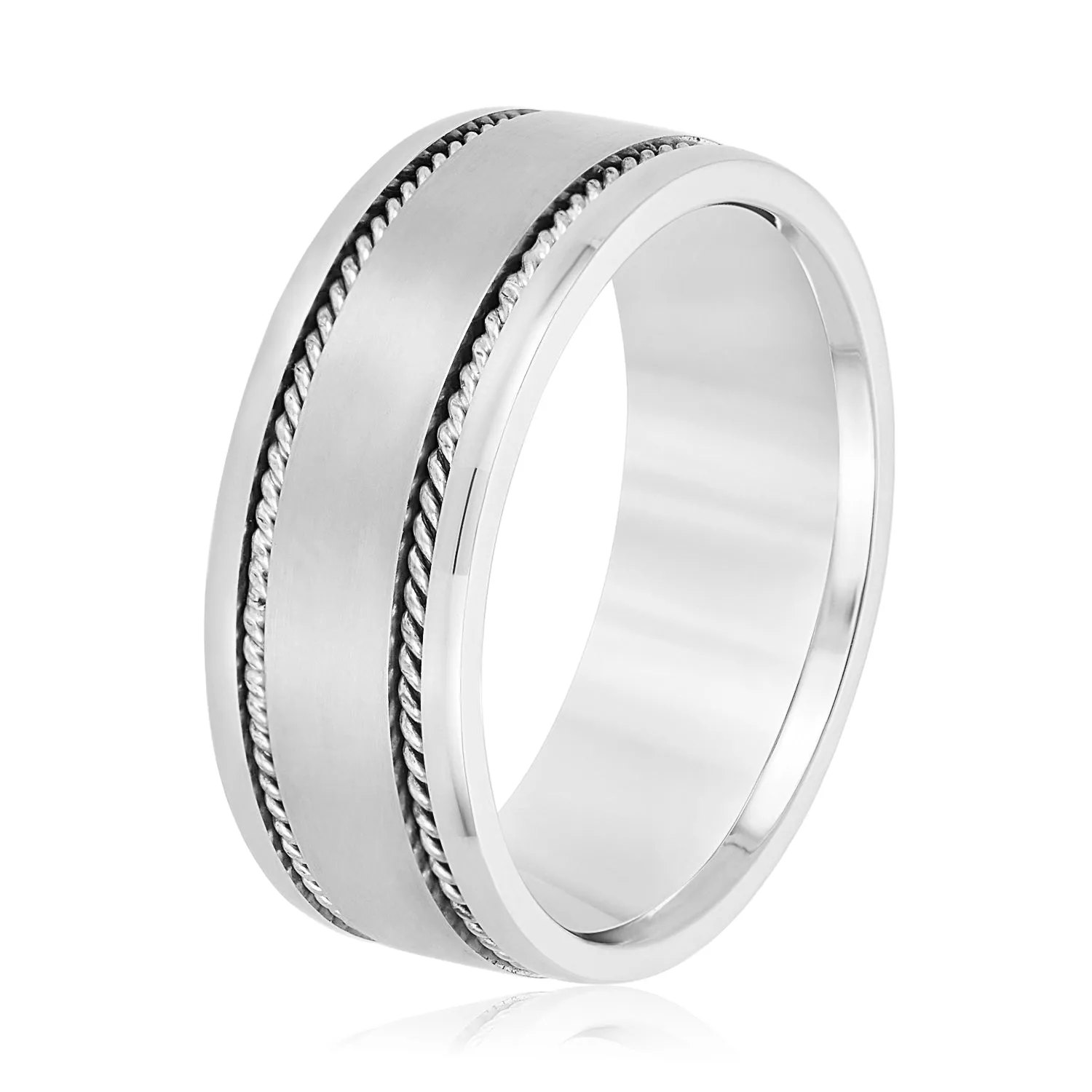Men's Double Line Twisted Rope Classic Band