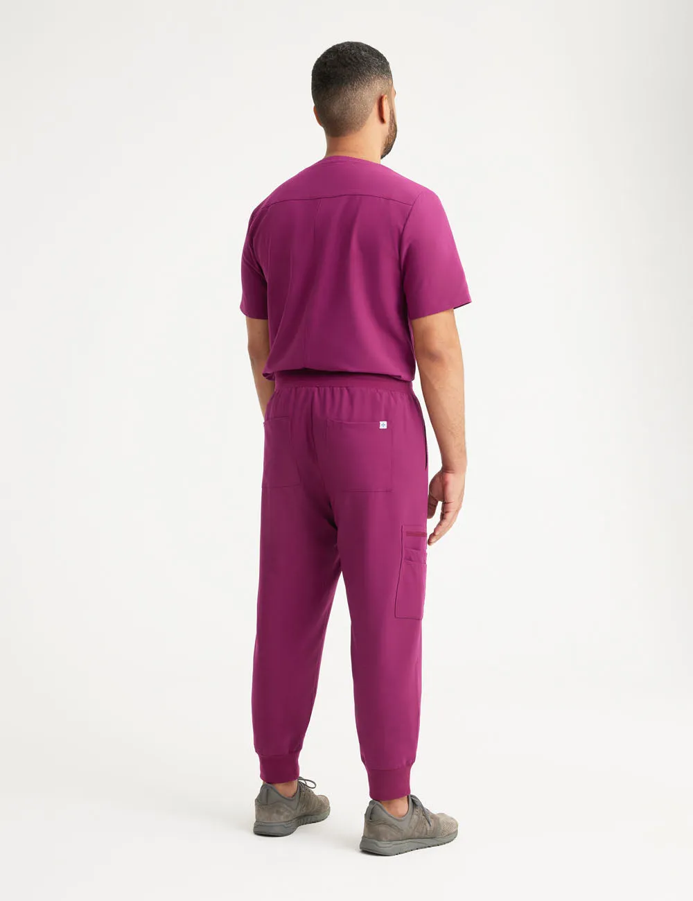 Men's Essential Scrub Top - Burgundy
