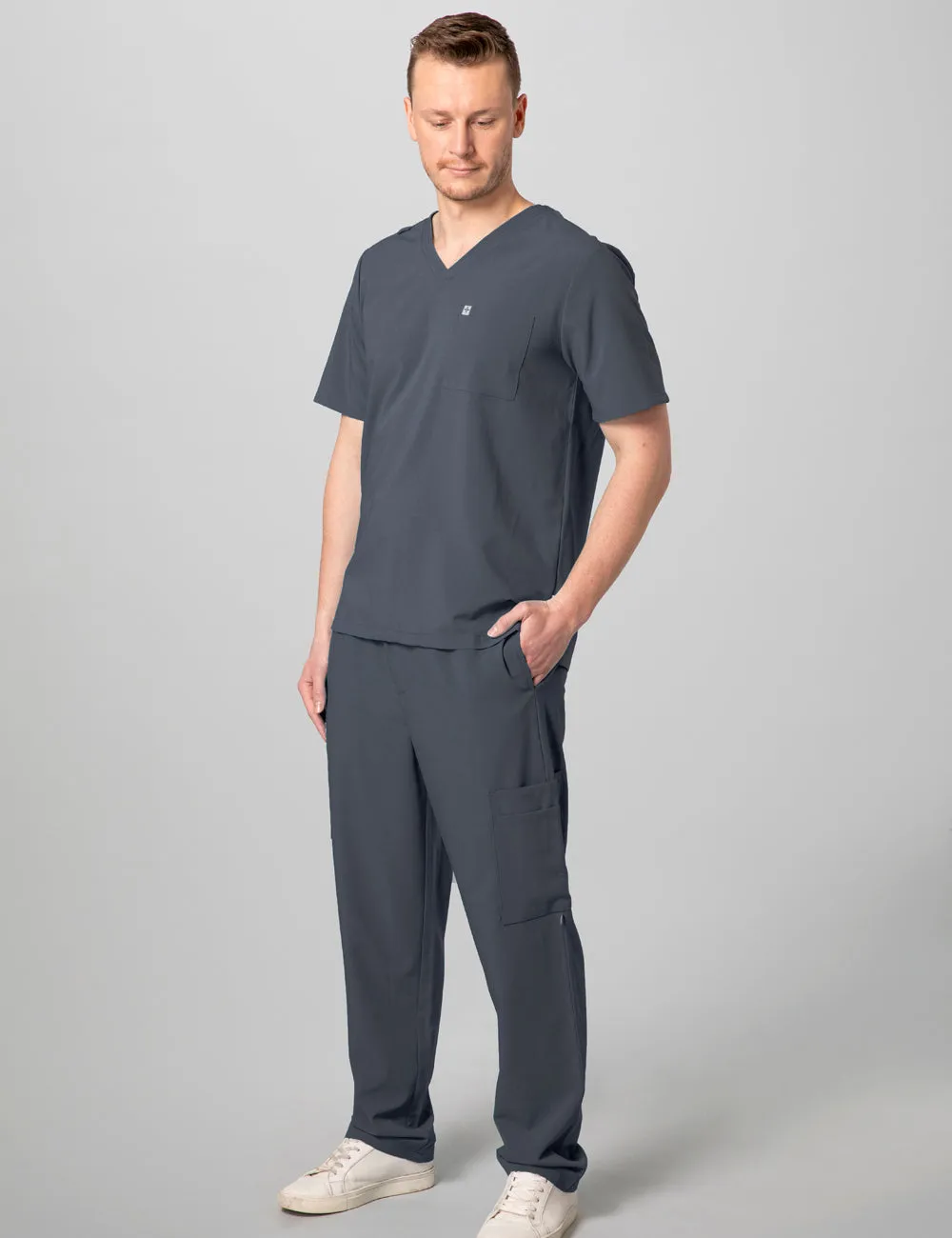 Men's Essential Scrub Top - Pewter