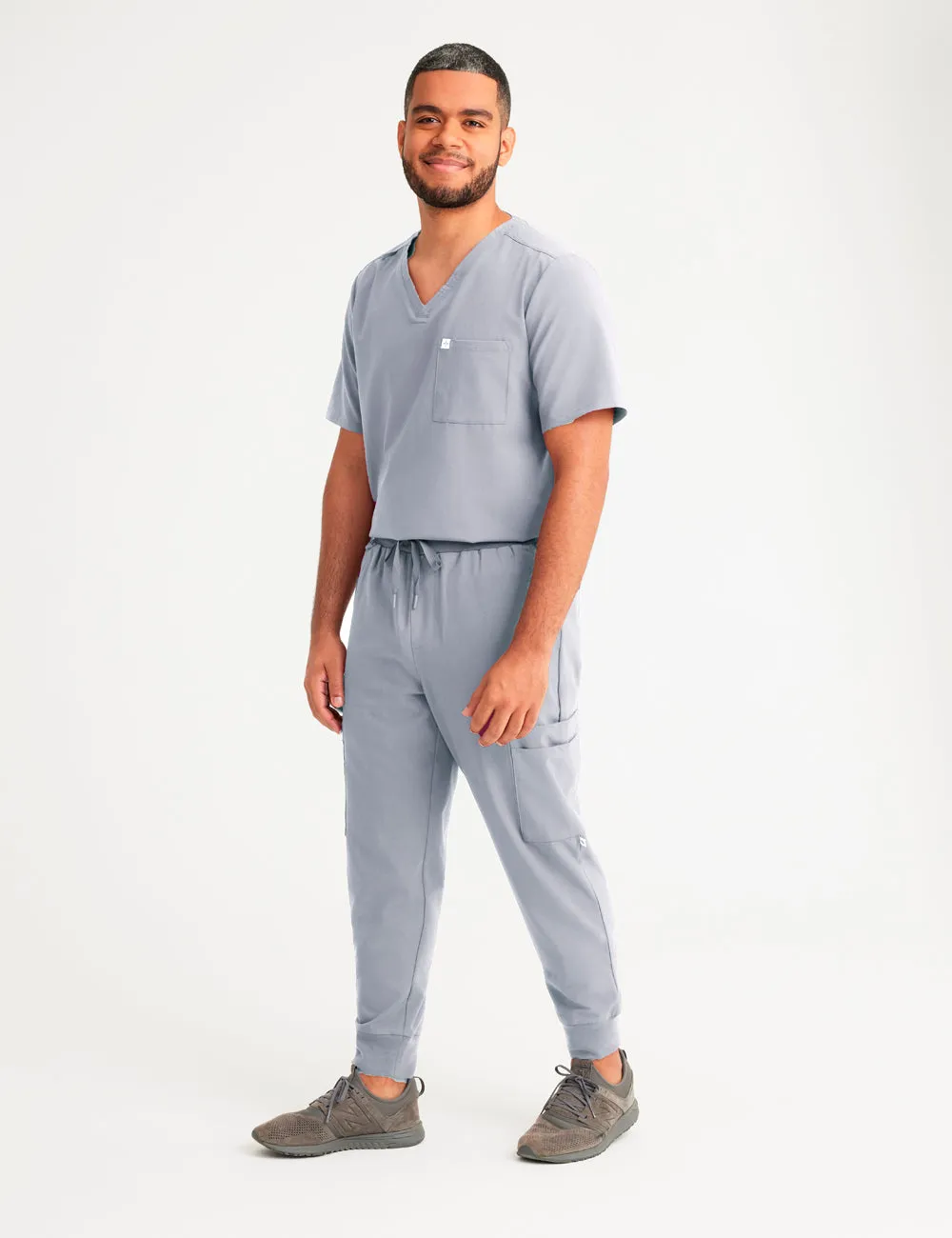 Men's Essential Scrub Top - Stone Gray