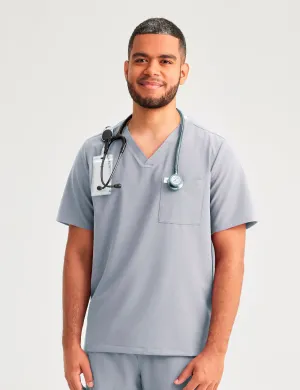 Men's Essential Scrub Top - Stone Gray