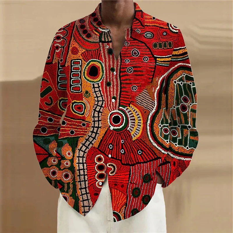 Men's Ethnic Long Sleeve Vintage Shirt