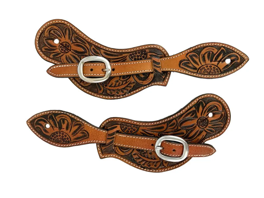 Men's Floral Stamped Spur Straps