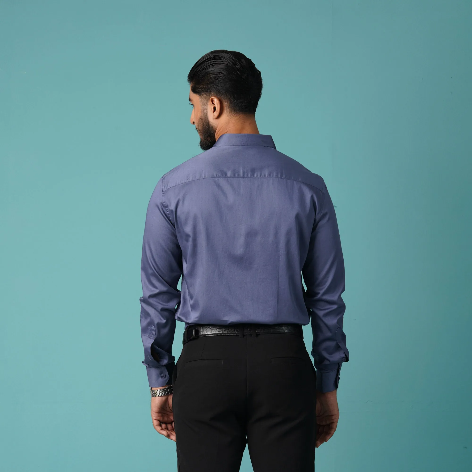 Mens Formal Shirt-Ash