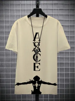 Men's Funny Anime Casual Crew Neck T-Shirt