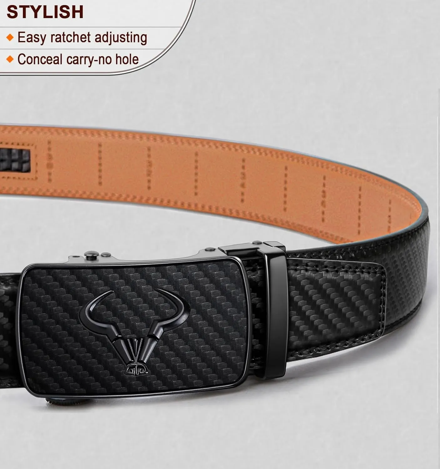 Men's Genuine Leather Belt, Brand Ratchet Belt