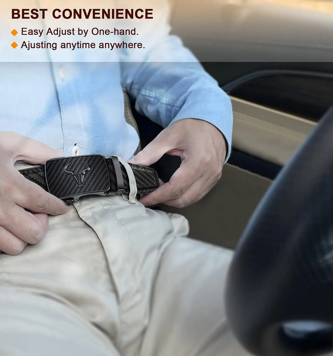 Men's Genuine Leather Belt, Brand Ratchet Belt