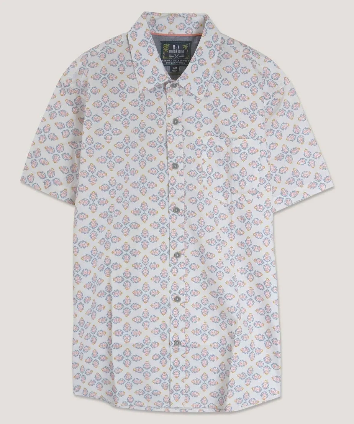 Men's Geo Tile Collared Button-Down Shirt