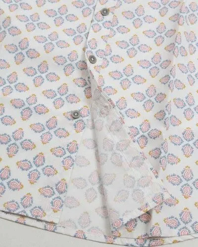 Men's Geo Tile Collared Button-Down Shirt