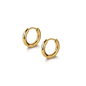 Men's Gold Hoop Earrings in 14K Gold - 15mm