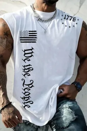 Men's Independence Day Printed Casual Vest