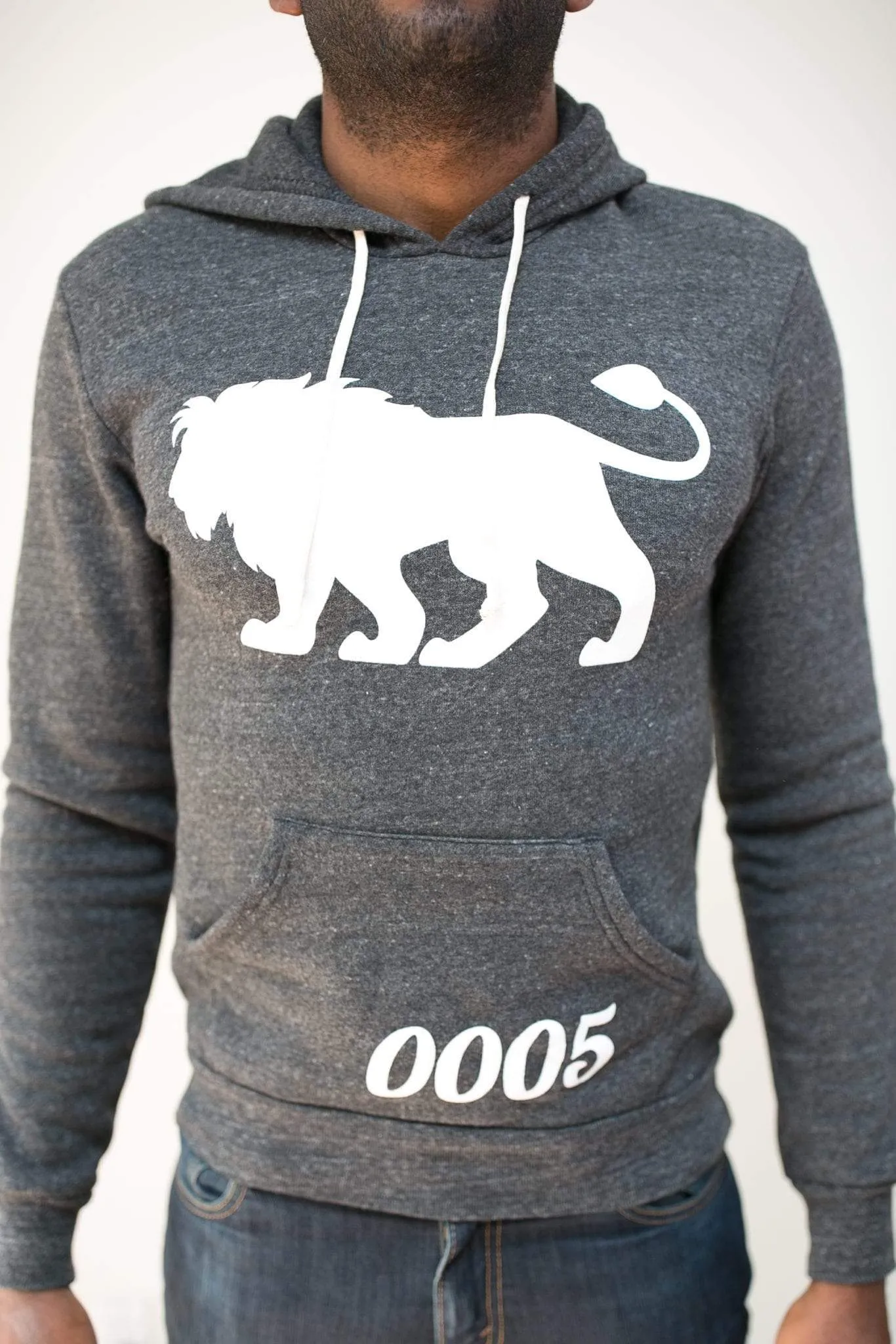 Men's - Je Suis un Lion Heather Grey Pullover Hoodie