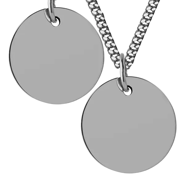 Men's Large Disc Necklace