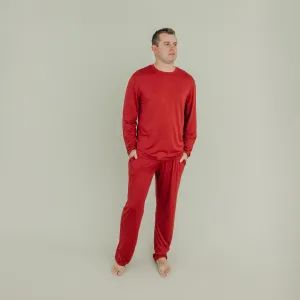 Men's Long Sleeve Pajama Set - Cranberry