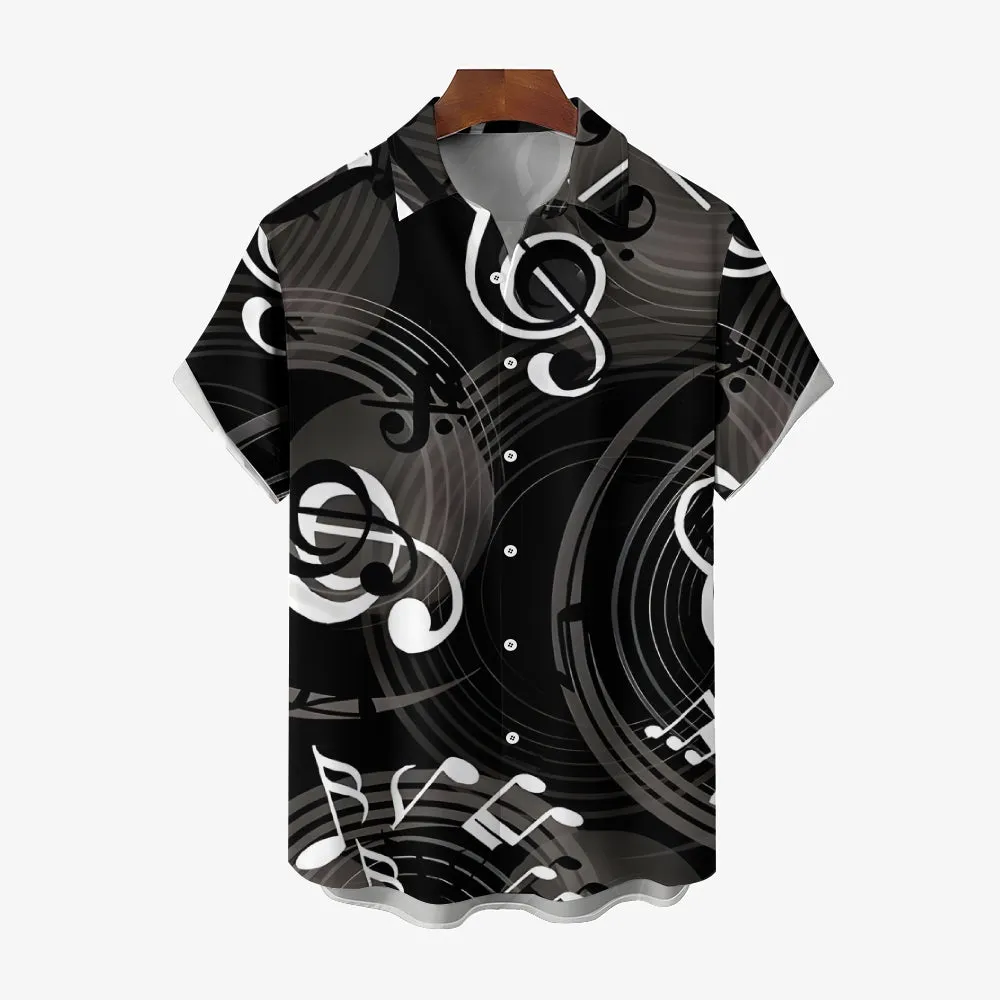 Men's Note Casual Short Sleeve Shirt 2311000230