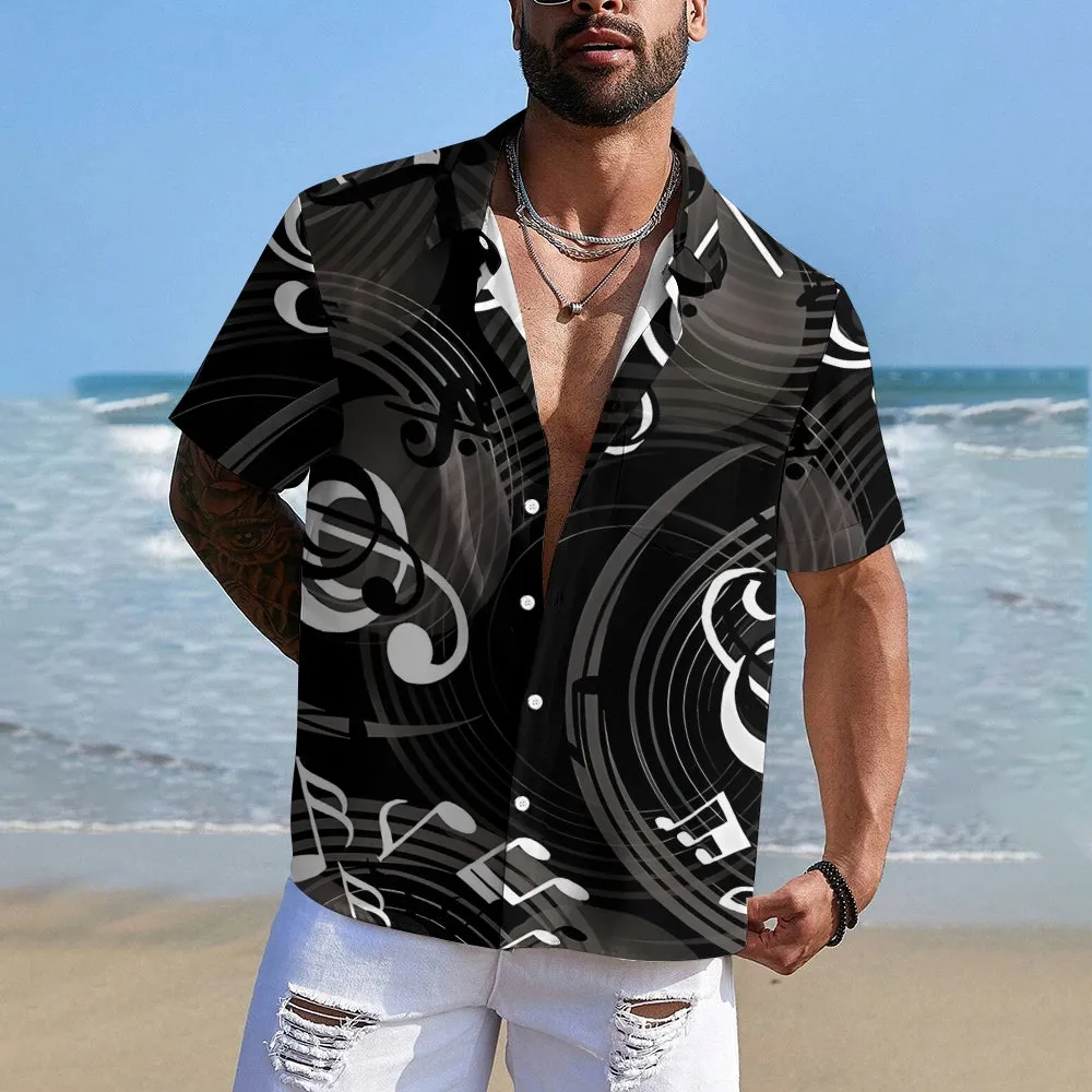 Men's Note Casual Short Sleeve Shirt 2311000230