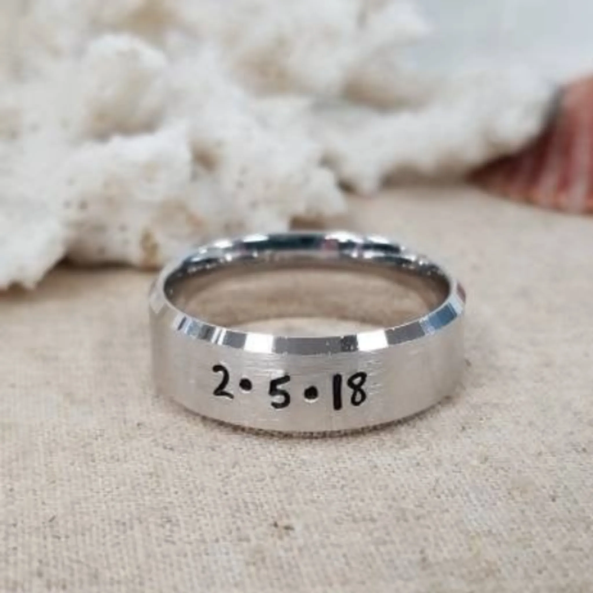 Men's Personalized Ring - Sterling Silver