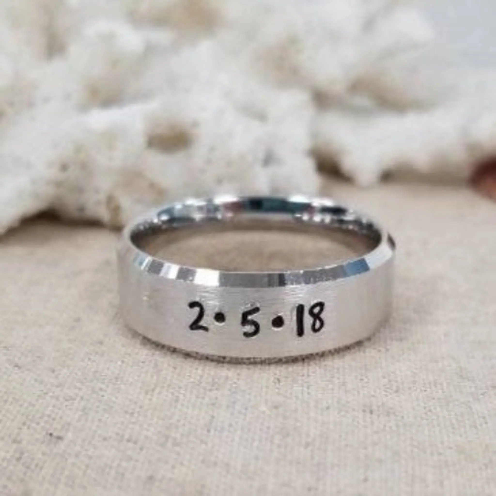 Men's Personalized Ring - Sterling Silver