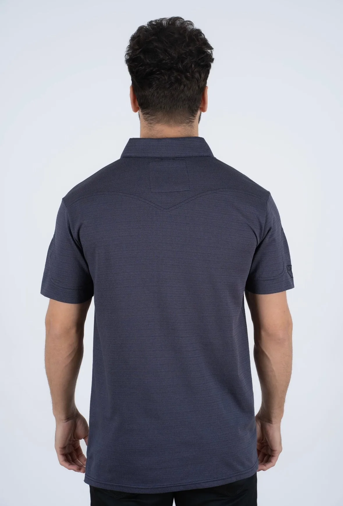 Men's Platini Pearl Snap Button Western Polo