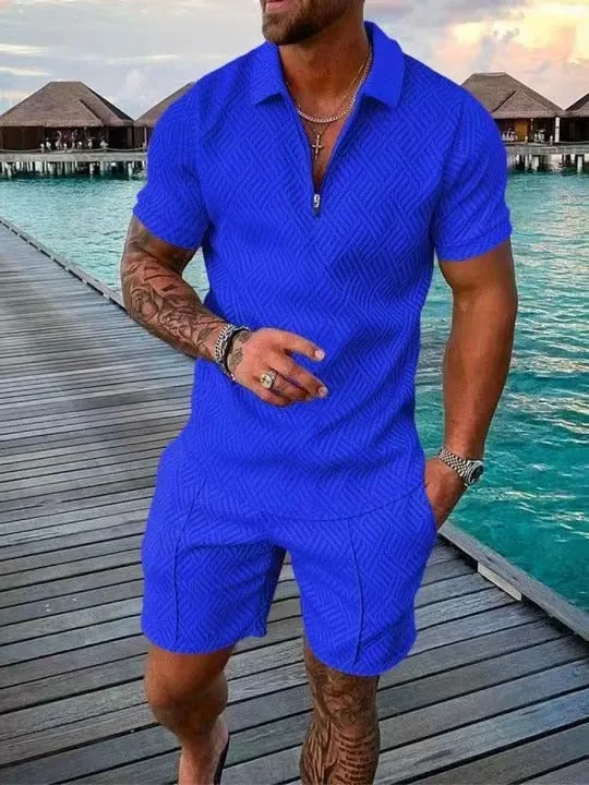 Men's Polo Suit Fashion Men Sets