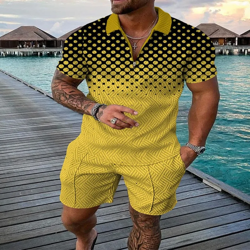 Men's Polo Suit Fashion Men Sets