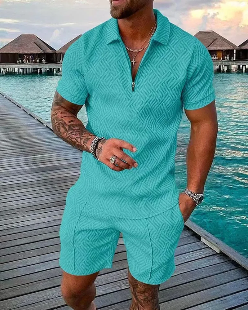 Men's Polo Suit Fashion Men Sets