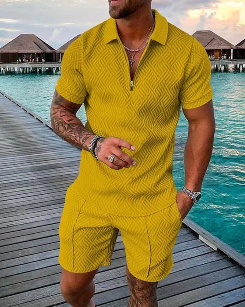 Men's Polo Suit Fashion Men Sets