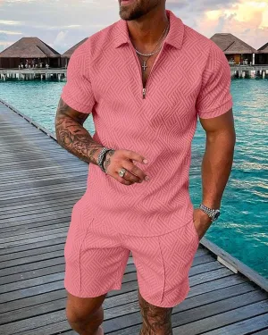 Men's Polo Suit Fashion Men Sets