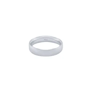 Men's Round Edge Ring in Sterling Silver