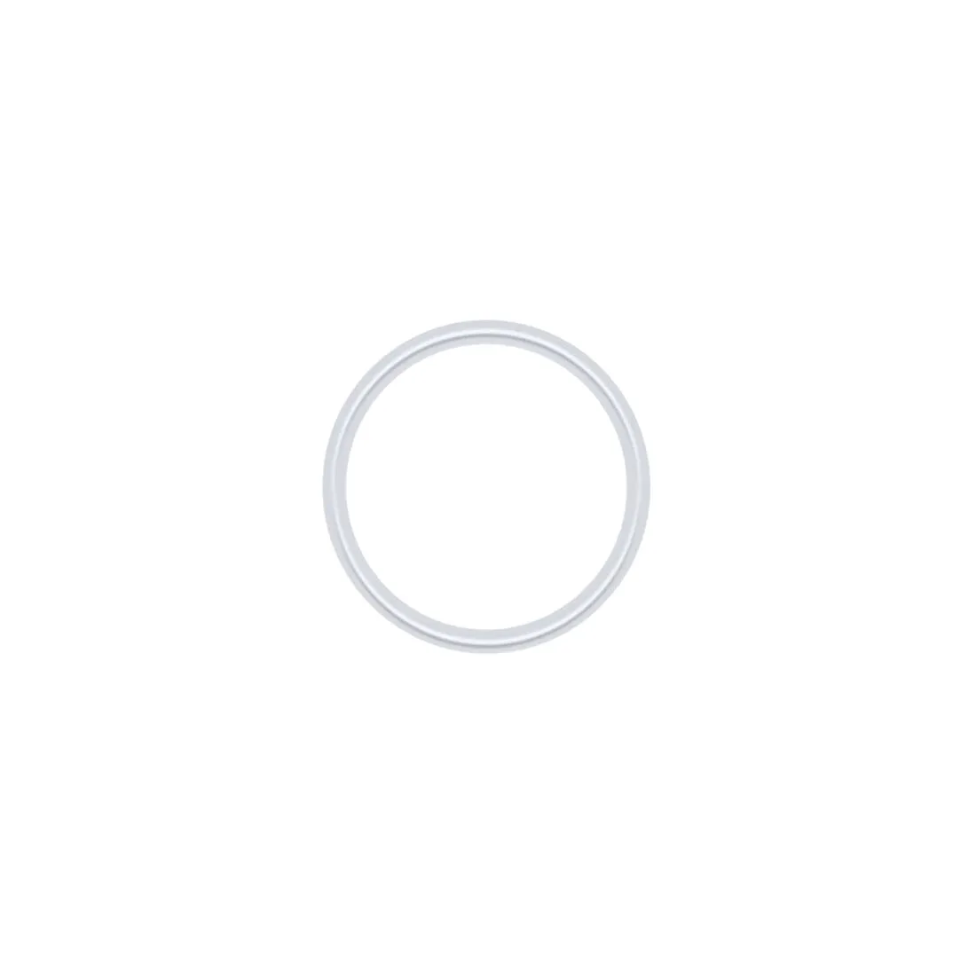 Men's Round Edge Ring in Sterling Silver
