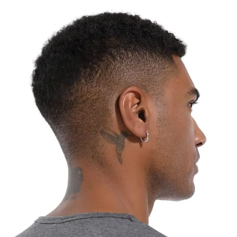 Men's Silver Hoop Earrings in White Gold - 15mm
