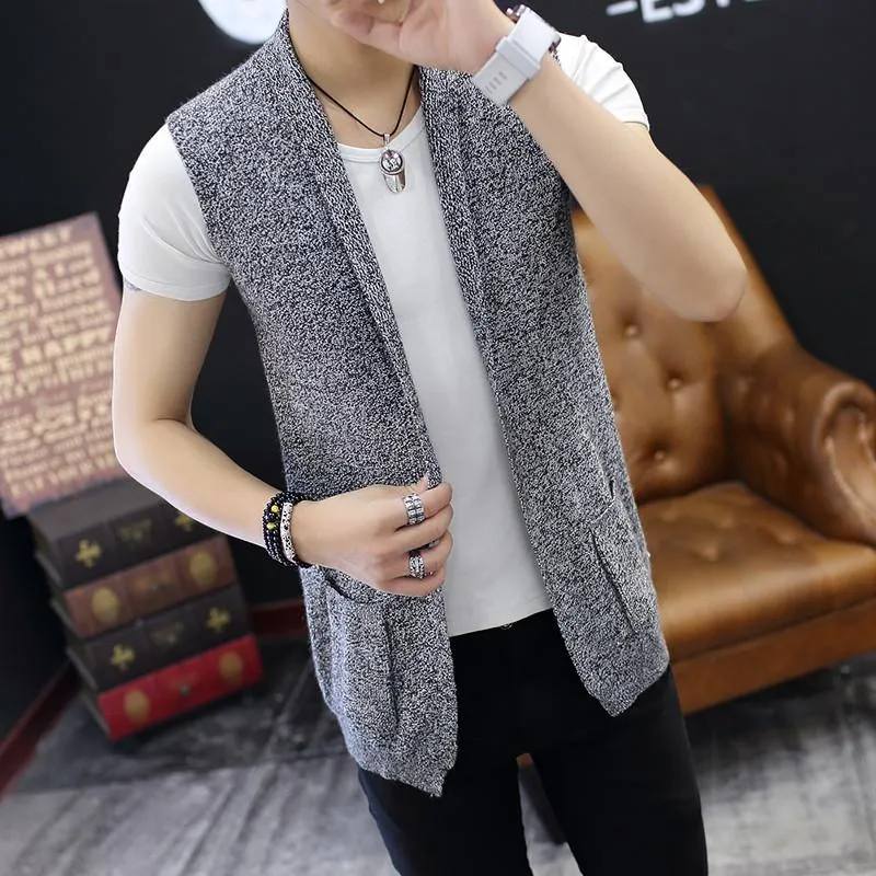 Men's Sleeveless Knitted Sweater