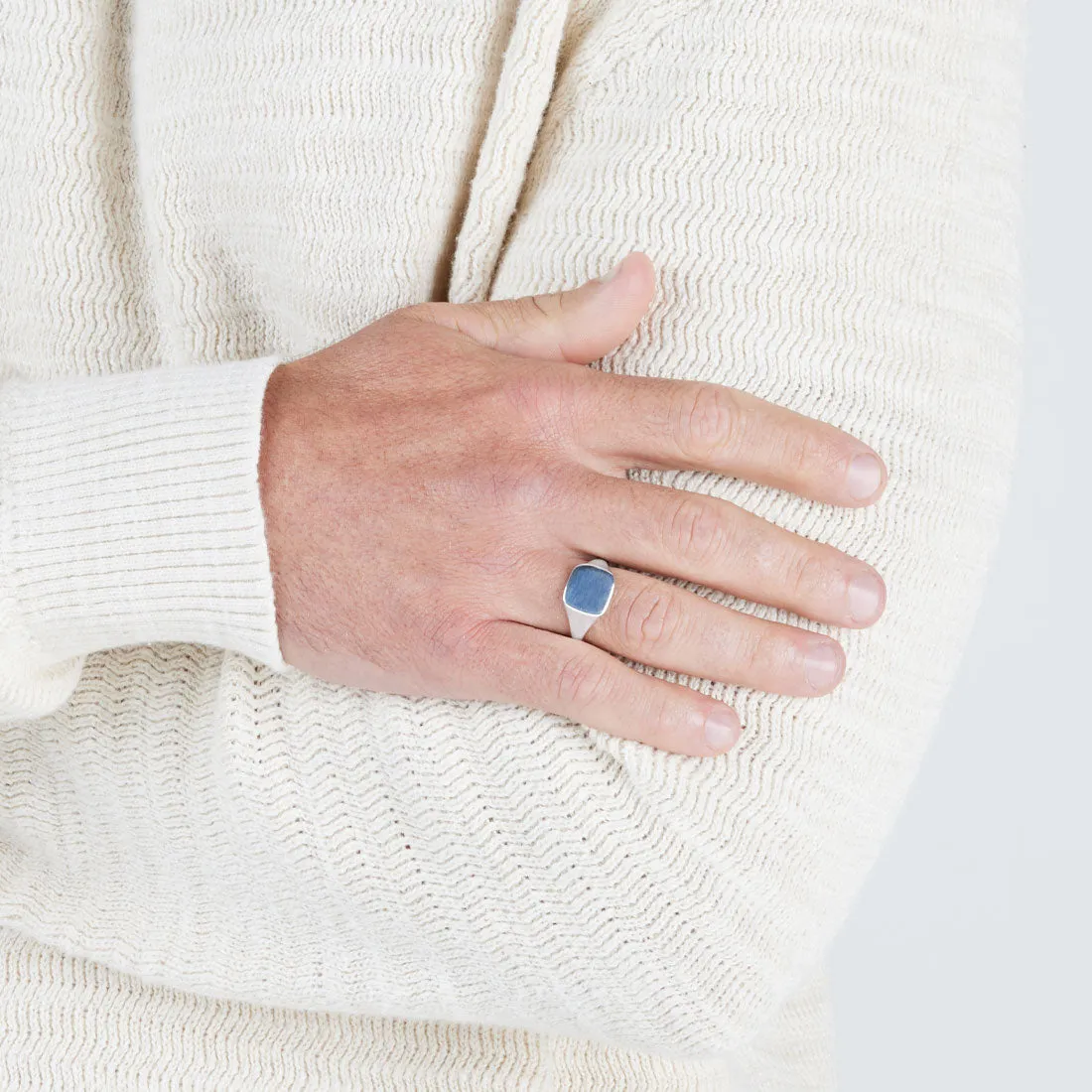 Men's Sterling Silver Signet Ring