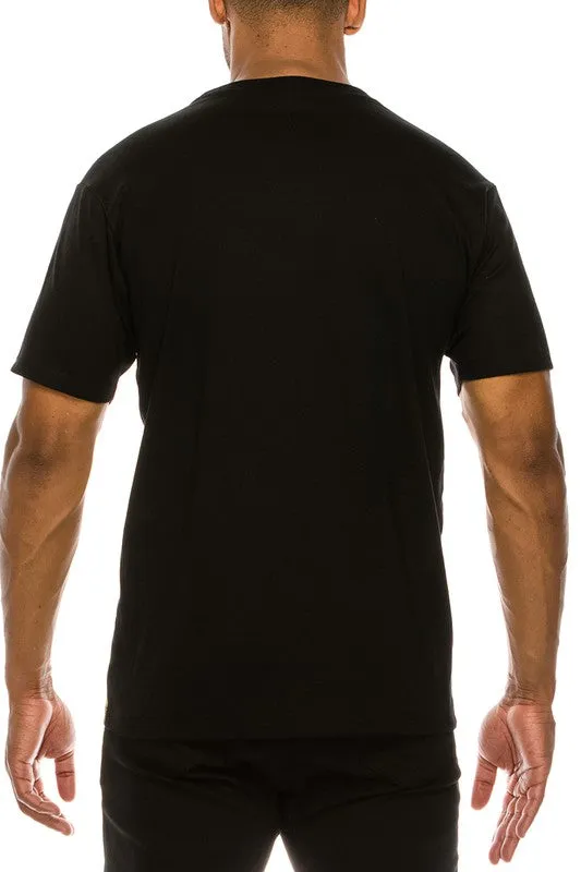 Men's Tiger Rhinestone Broque Graphic Tee Shirt