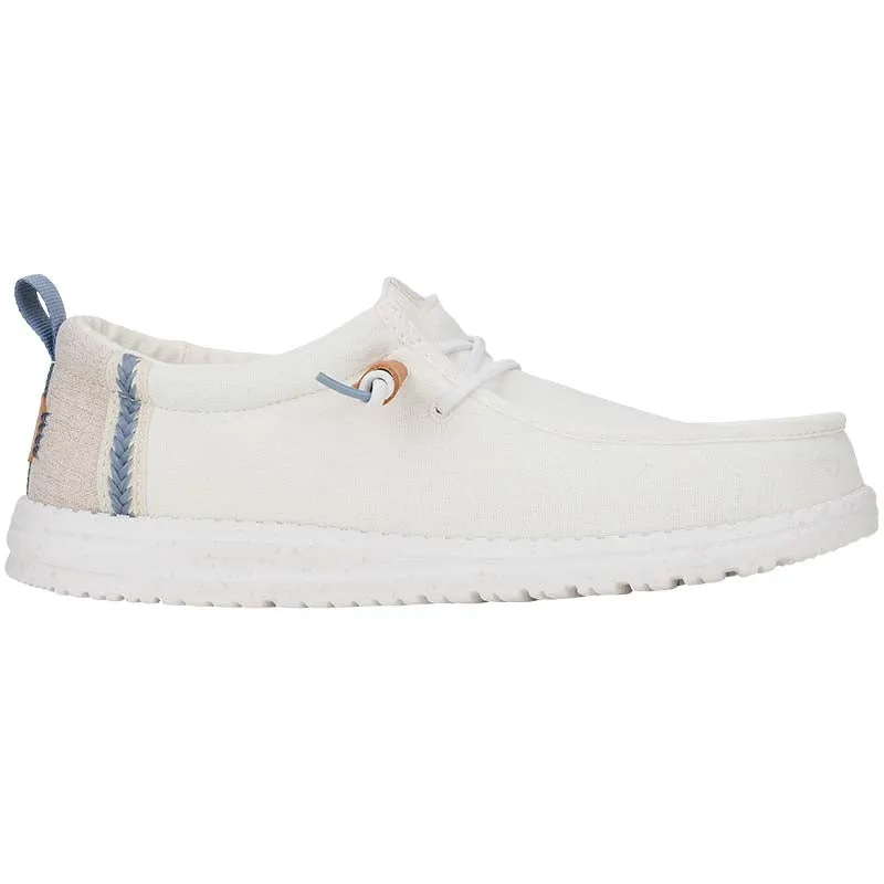 Men's Wally Summer Linen Shoes in Linen White and Stone Grey