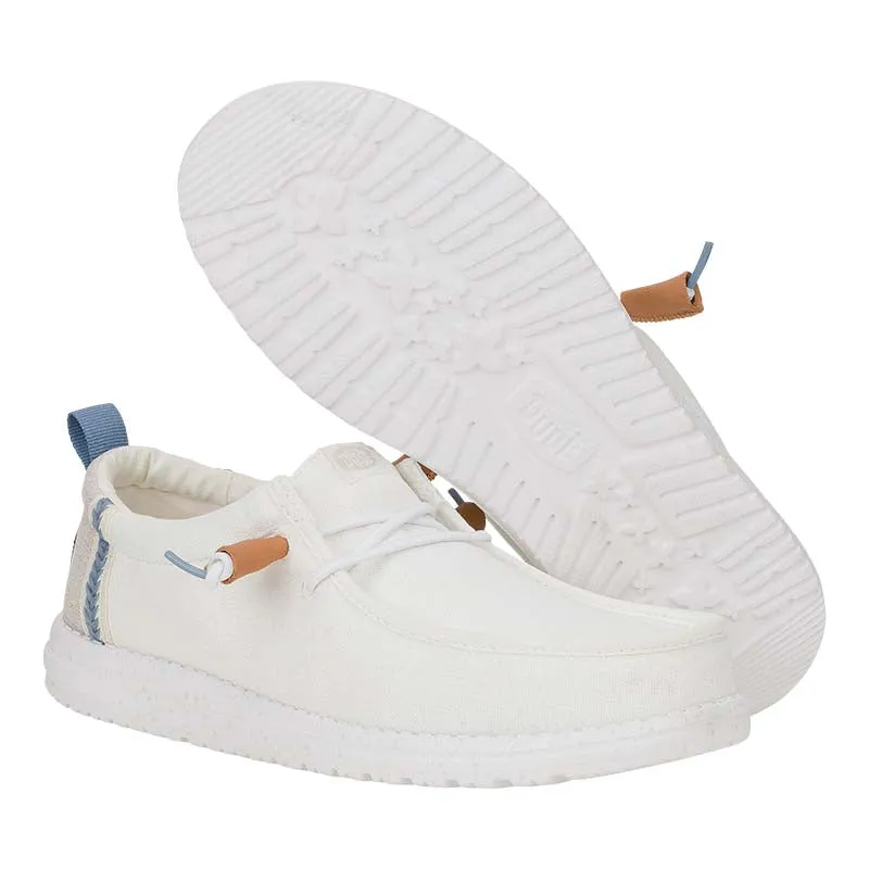 Men's Wally Summer Linen Shoes in Linen White and Stone Grey