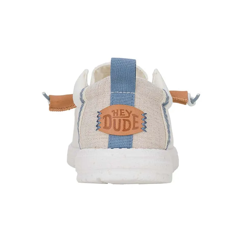 Men's Wally Summer Linen Shoes in Linen White and Stone Grey