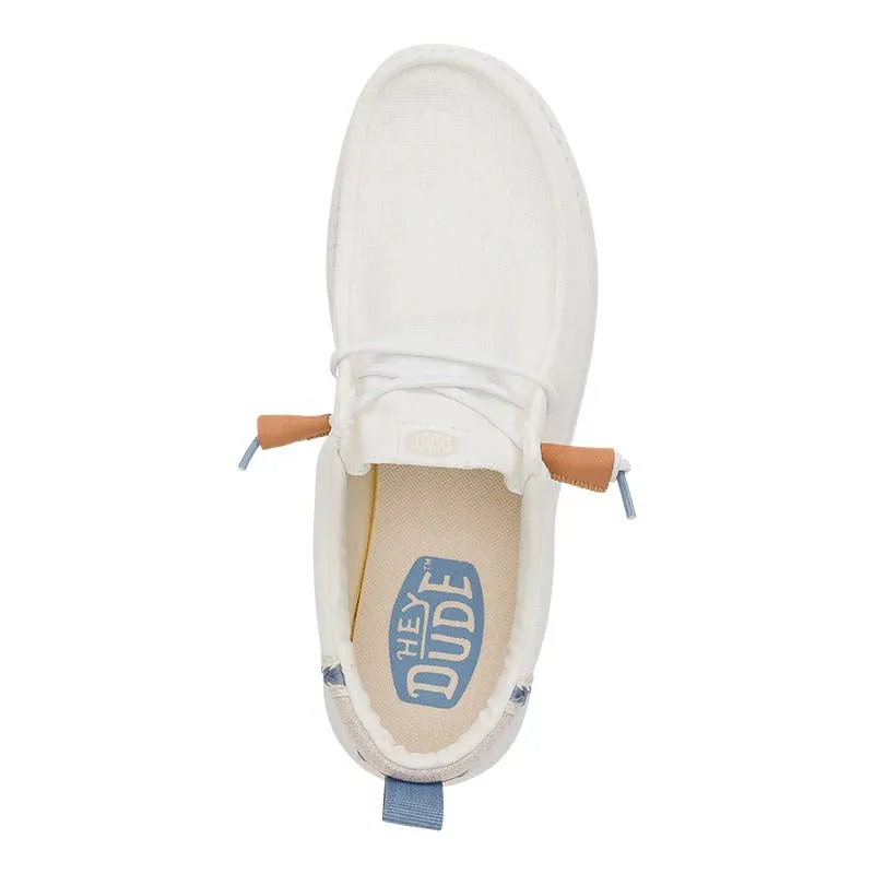 Men's Wally Summer Linen Shoes in Linen White and Stone Grey