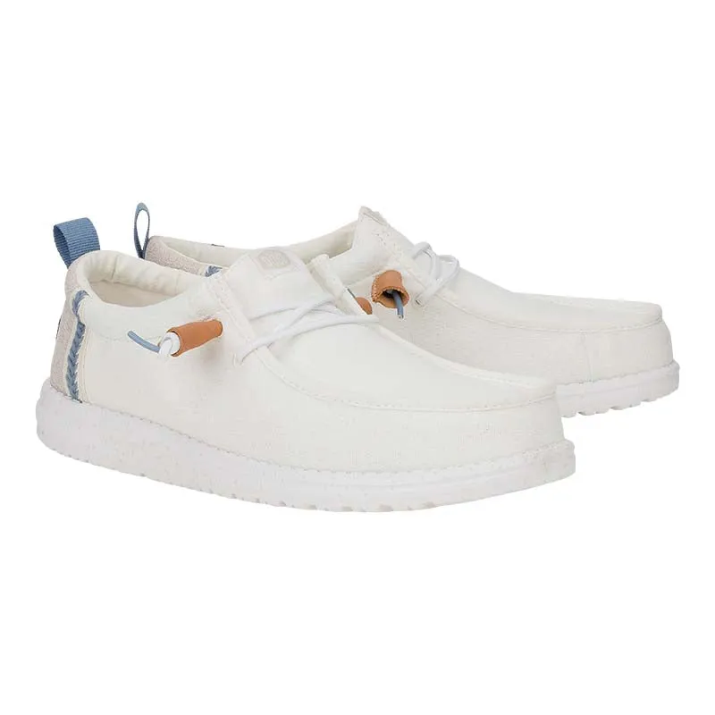 Men's Wally Summer Linen Shoes in Linen White and Stone Grey
