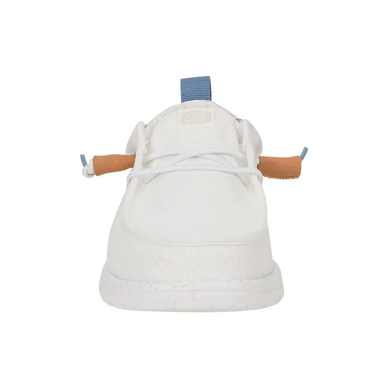 Men's Wally Summer Linen Shoes in Linen White and Stone Grey