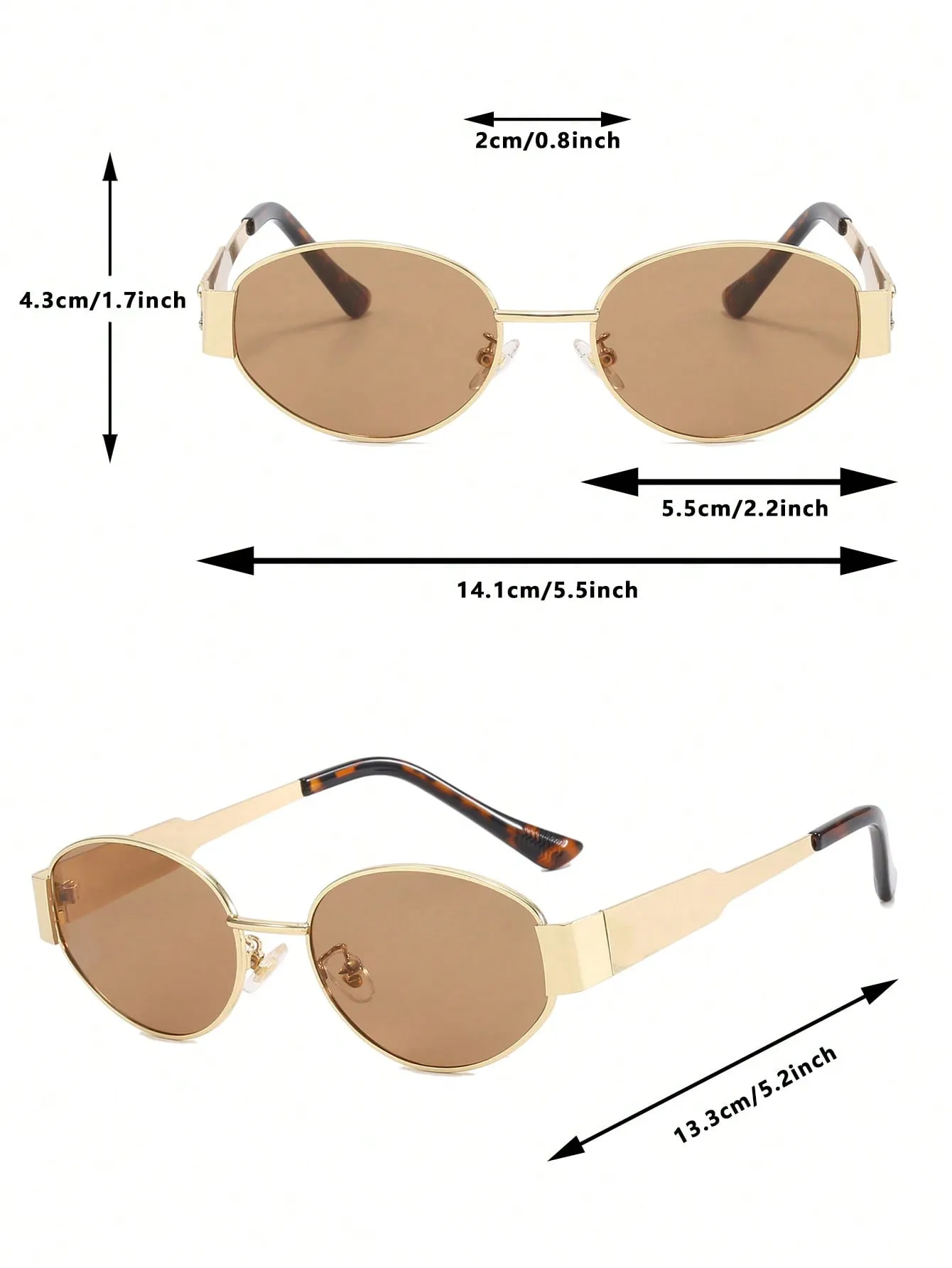 Metal Retro Oval Sunglasses