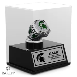 Michigan State University Men's Hockey 2024 Championship Display Case