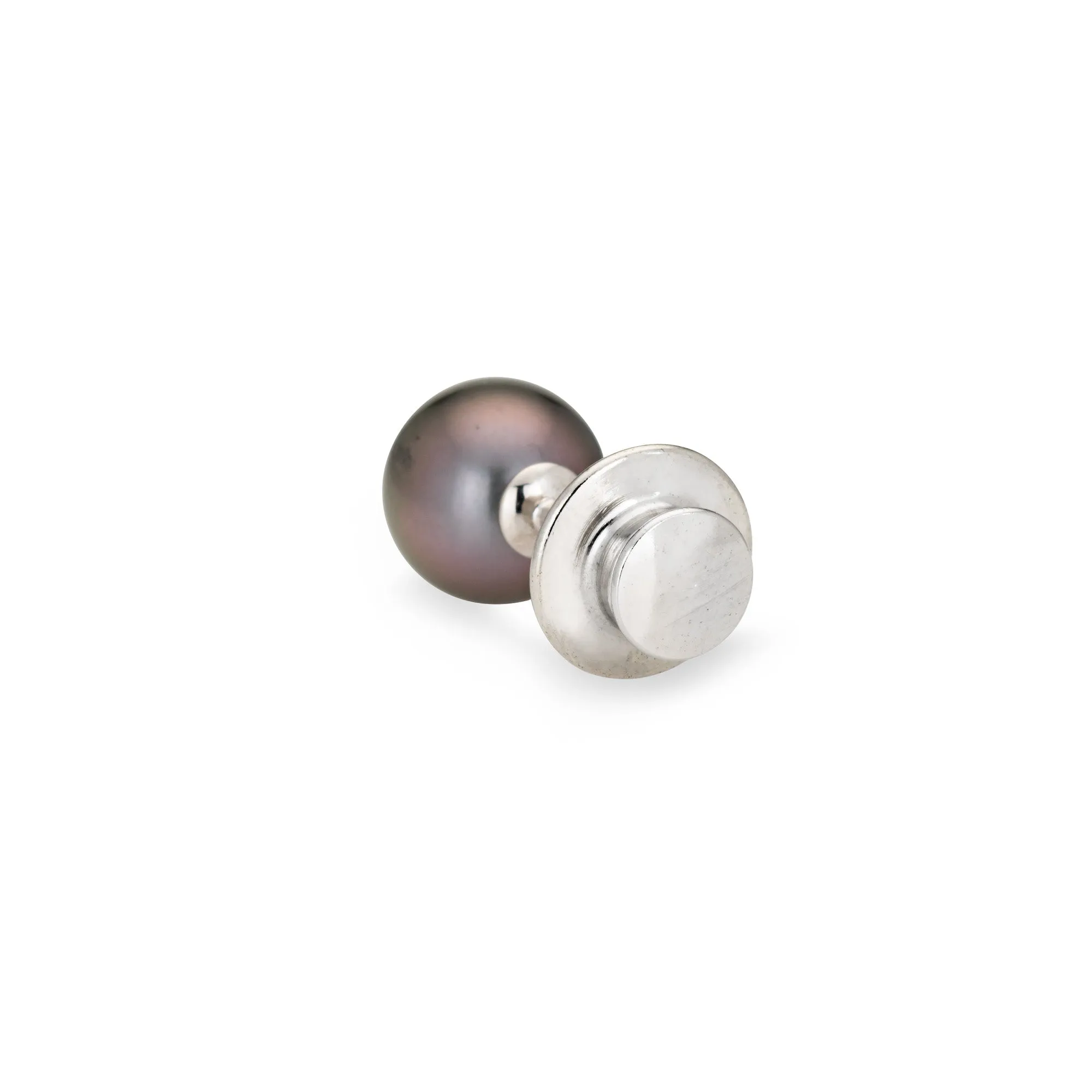 Mikimoto Blue Lagoon Tie Tack 10mm Black Cultured Pearl Pin Clasp Men's Jewelry