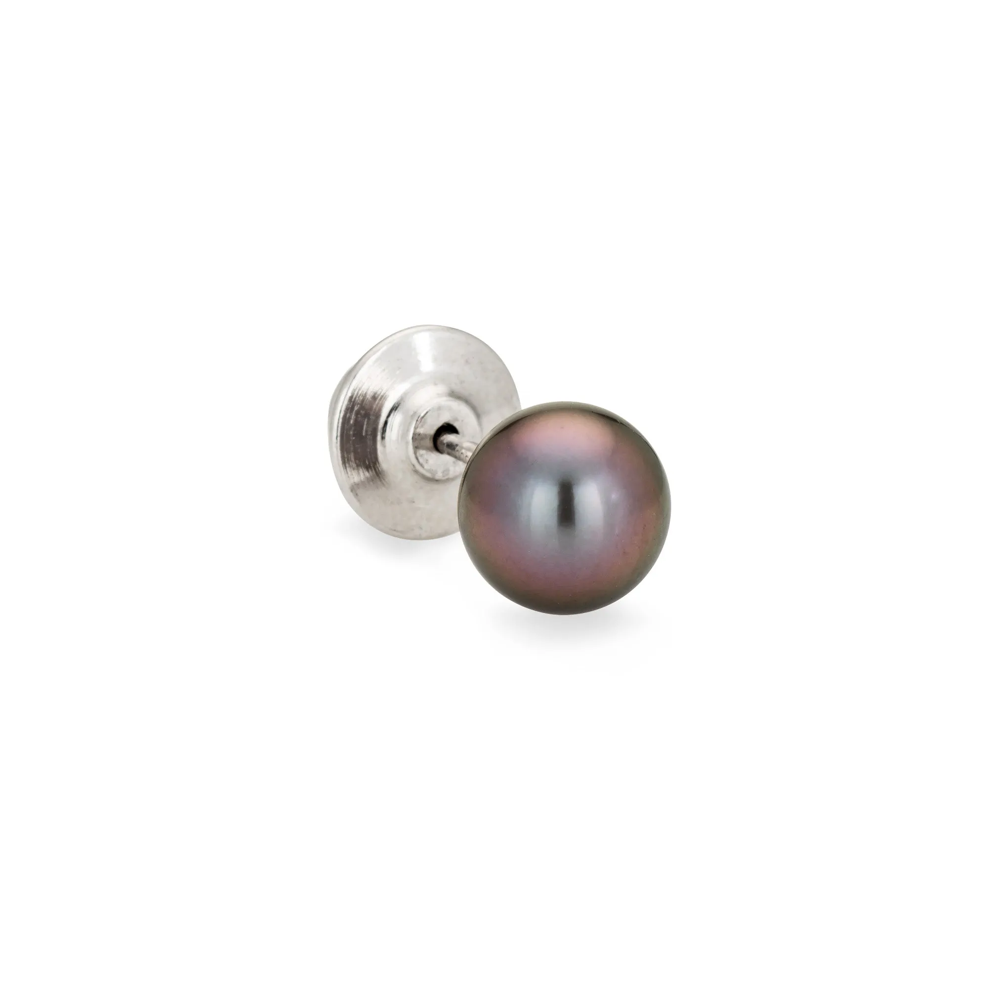 Mikimoto Blue Lagoon Tie Tack 10mm Black Cultured Pearl Pin Clasp Men's Jewelry