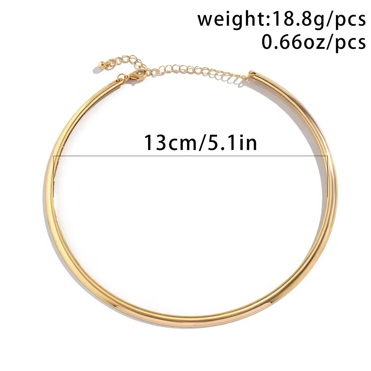 Minimalist Retro Aesthetic Round Torques Collar Necklace