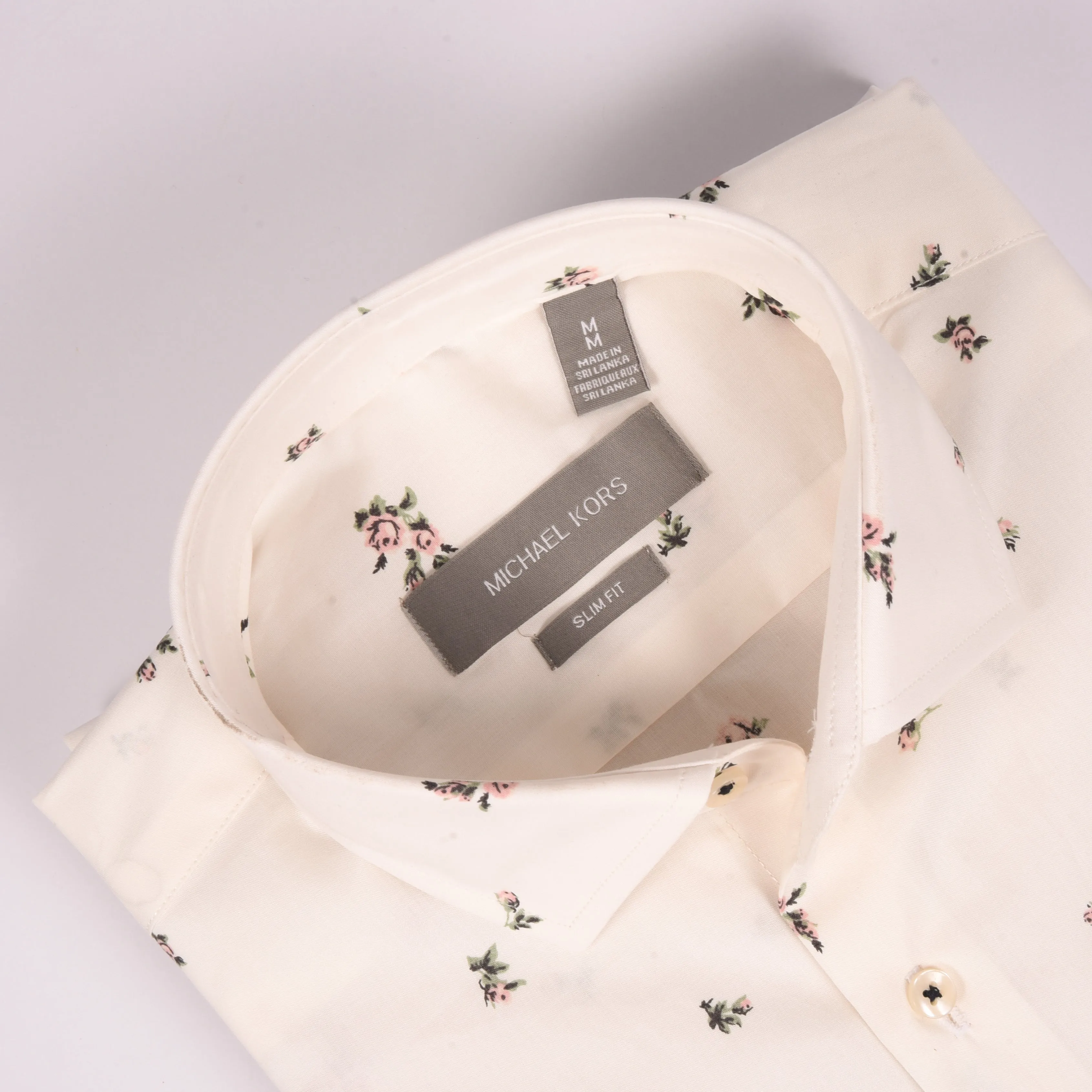 MK Stone White Printed Shirt