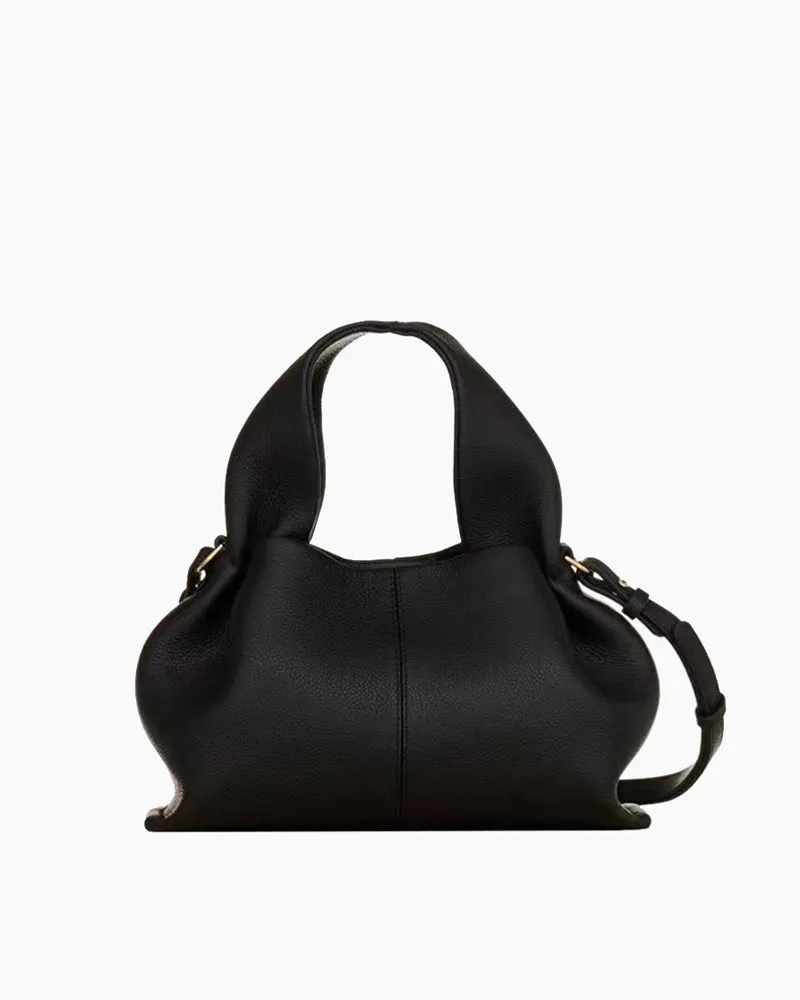 Modern Elegance Leather Cloud Bag