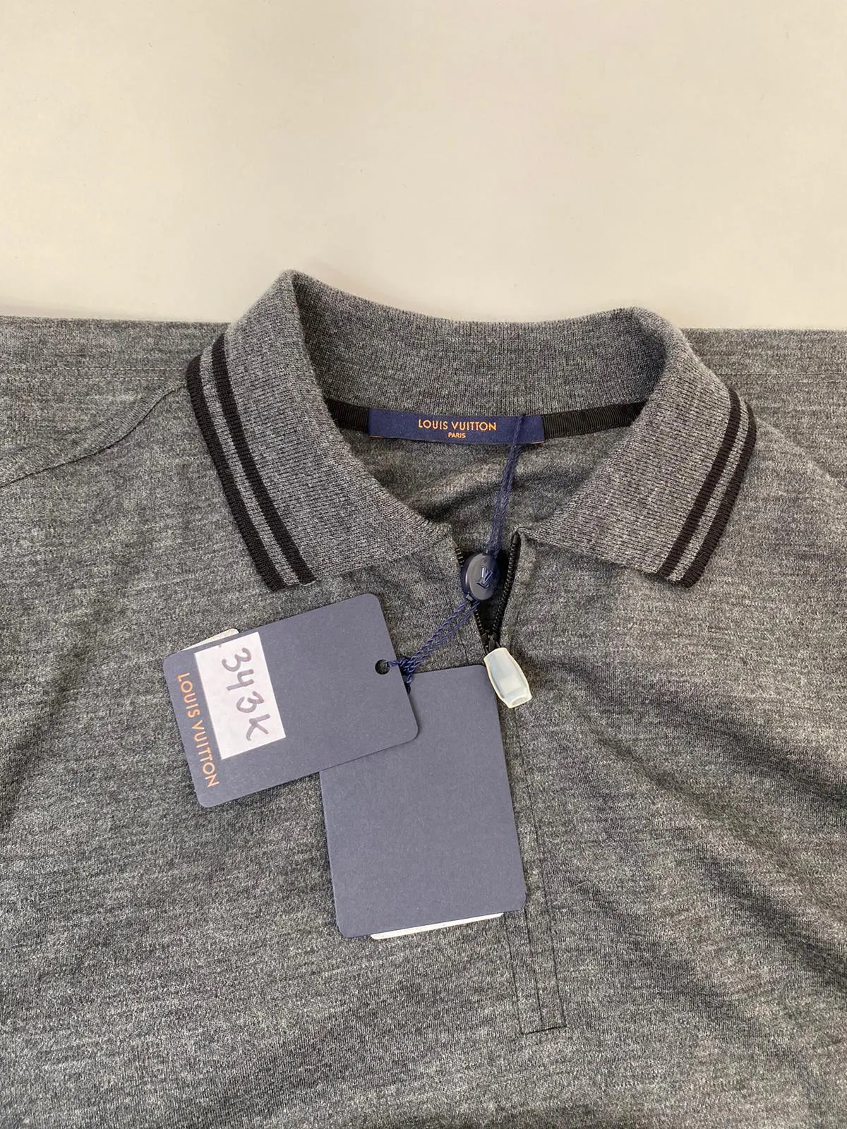 Monogram Detail Long Sleeve Polo
